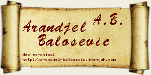 Aranđel Balošević vizit kartica